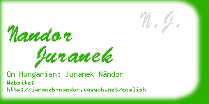 nandor juranek business card